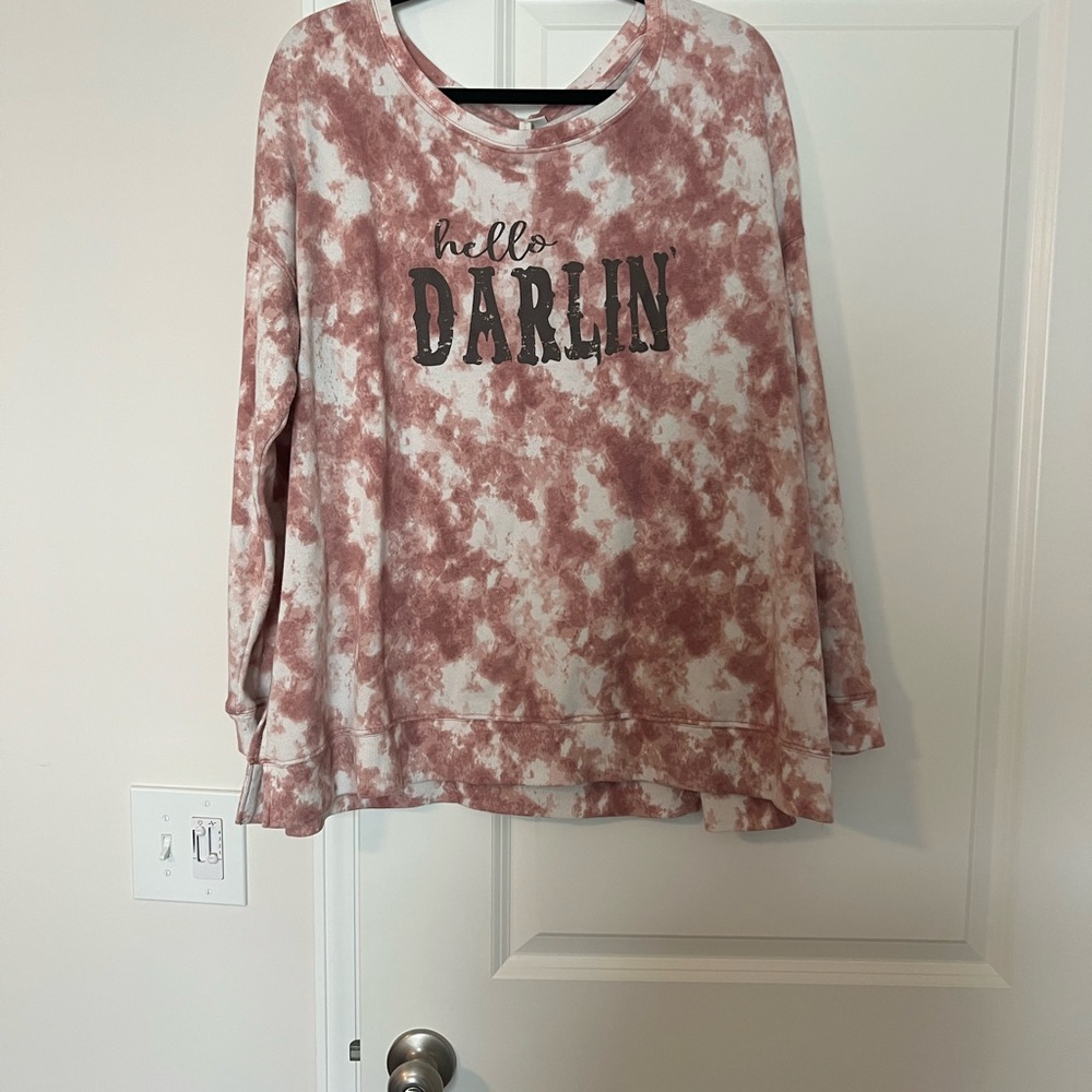 Women's Pink Tie-Dye Top
